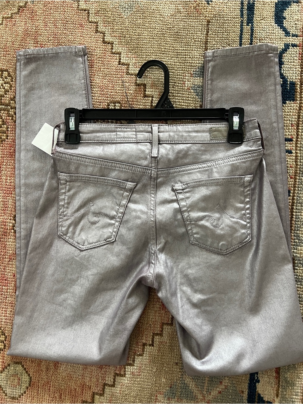 AG Super Skinny Ankle Metalic Coated Leggings - 26 - Picture 2 of 5
